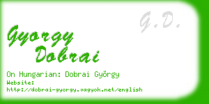 gyorgy dobrai business card