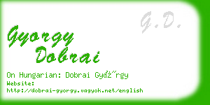 gyorgy dobrai business card